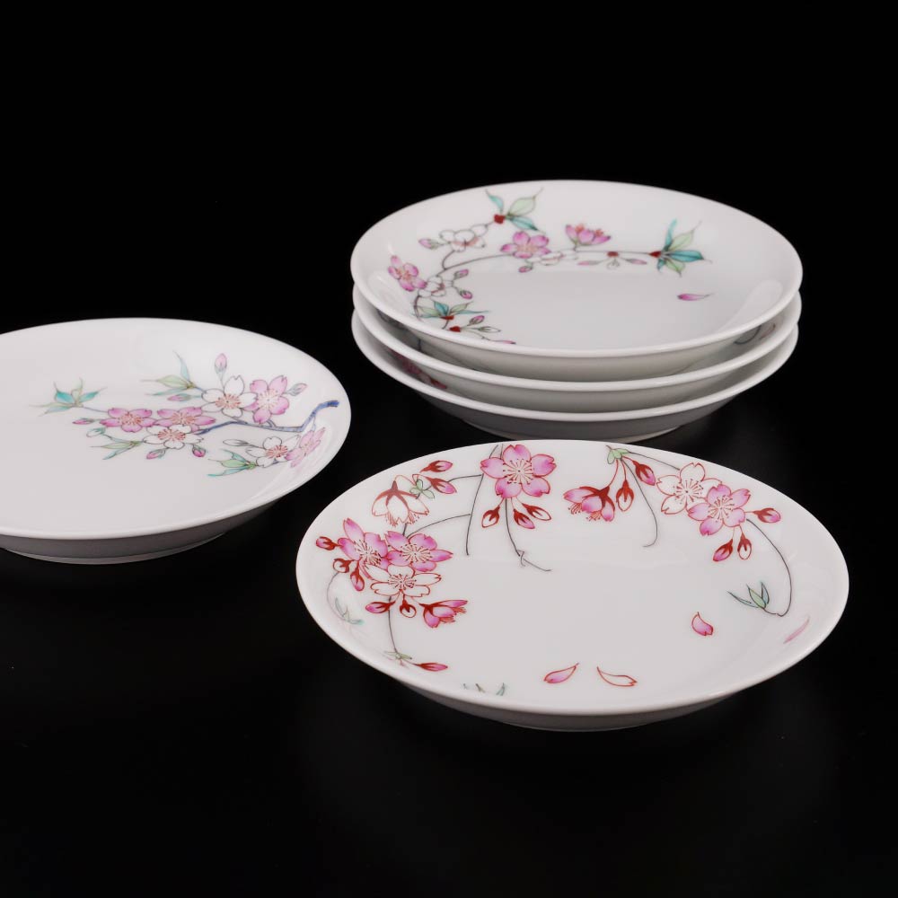 【有田焼】高級和食器 皿セット 色絵桜図