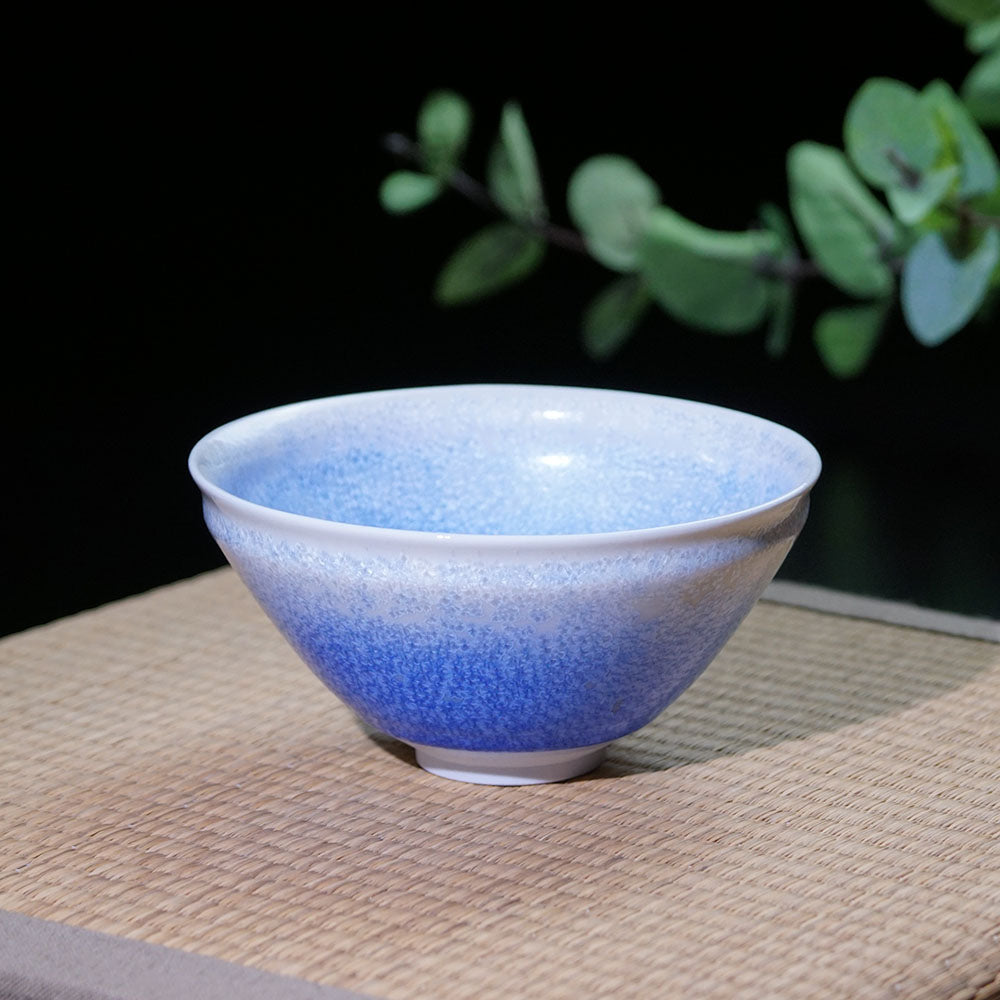 ざわツク!金曜日」TV紹介品 藍染水滴茶盌（馬場九洲夫作）