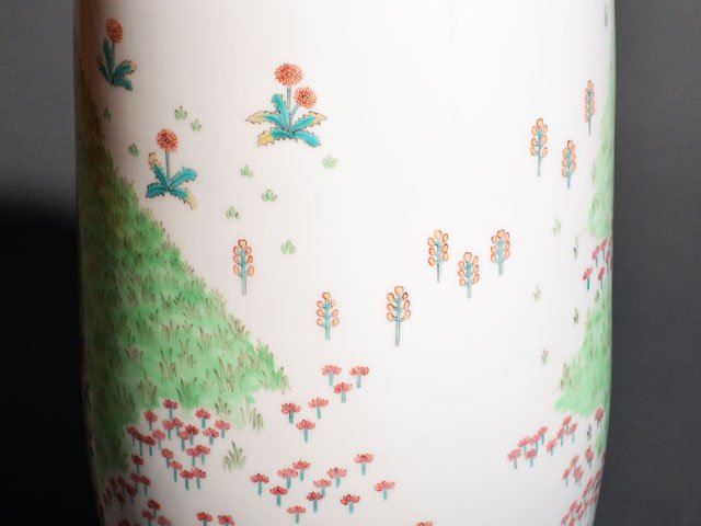 【有田焼】大花器 色絵山景図